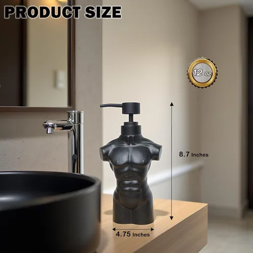 Miniatura 4 de Dispensador de jabón de cerámica para niños, juego de dispensador de loción y jabón dispensador de jabón líquido recargable para manos para baño