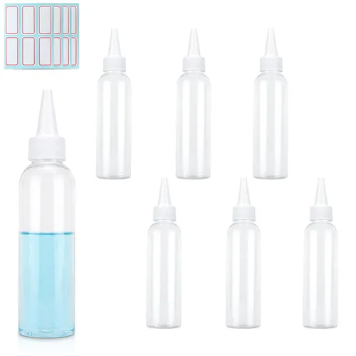 Miniatura 8 de TRENDBOX Aplicador de botellas de plástico transparente de 2 onzas con tapa superior giratoria sin BPA para aceites y líquidos para el cabello