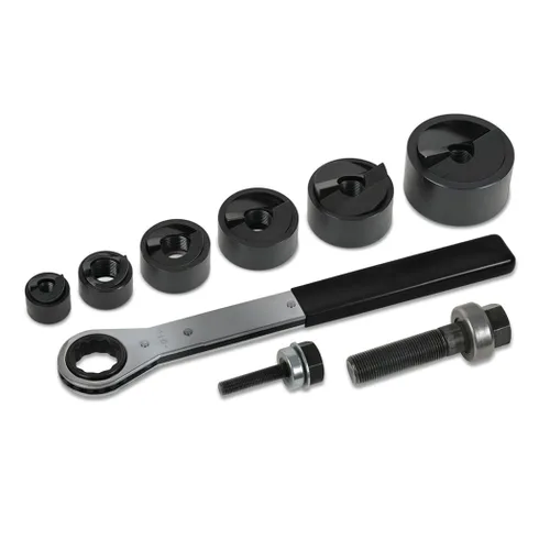 Miniatura 7 de Klein Tools 53732SEN - Juego de punzones con llave, cortador de orificios de conducto eléctrico de 1/2 a 2 pulgadas