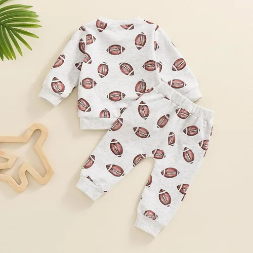 Miniatura 144 de Adobabirl Conjunto de sudadera y pantalones de Halloween para bebé, sudadera y pantalones con parche de calabaza para Halloween, otoño, ropa de bebé