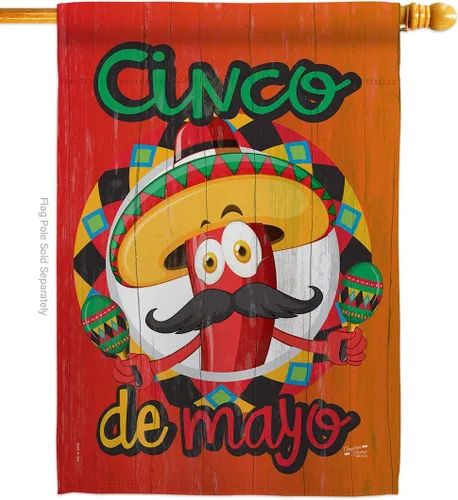 Amigo Chili Cinco de Mayo Casa de Verano Fiesta Mexicana Cactus Piñata al aire libre Verano Sunny Decoración Banner Pequeño Jardín Patio Regalo de