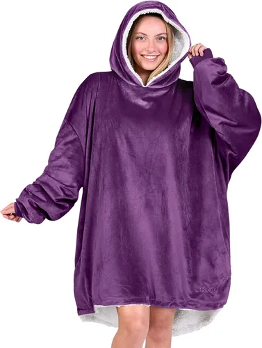 Miniatura 28 de Bare Home B-Cozy - Manta con capucha, para llevar puesta, suave, afelpada, de sherpa, cálida, acogedora, de gran tamaño, disponible en tamaños