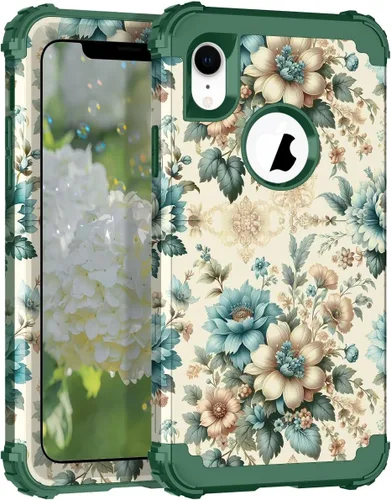 Miniatura 59 de Hocase Funda para iPhone SE 2022/2020, resistente a prueba de golpes, de plástico duro+goma de silicona, funda protectora híbrida para iPhone SE