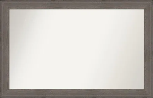 Miniatura 446 de Amanti Art Espejo de pared personalizado no biselado (24.5 x 24.5 pulgadas), marco gris marrón alta, varios tamaños personalizados, espejo de baño