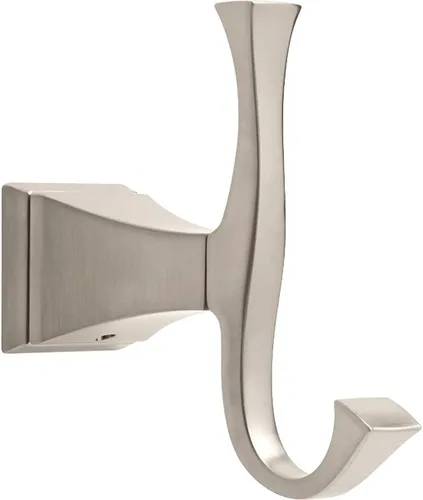 Delta Dryden (1-Paquete) Ganchos para Toallas Brillo Acero Inoxidable Dobles Ganchos de Baño Montados en la Pared para Batas y Toallas Soporte de