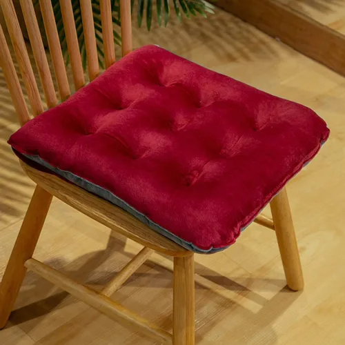 Miniatura 8 de Paquete de 2 cojines redondos de terciopelo grueso para asiento, almohadillas de color sólido para silla, cojín de piso para tatami, almohadilla