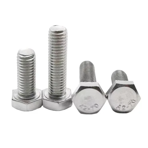 Miniatura 3 de Perno hexagonal M12-0.069 x 1.575 in, tornillos de cabeza hexagonal A2-70 (304) acero inoxidable, DIN933, pernos de grifo hexagonales totalmente
