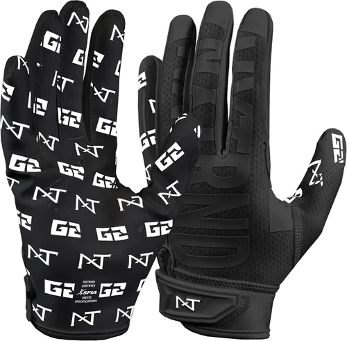Miniatura 14 de Guantes de fútbol americano Nxtrnd G2 Pro para hombre, guantes ultra adherentes Elite para receptor