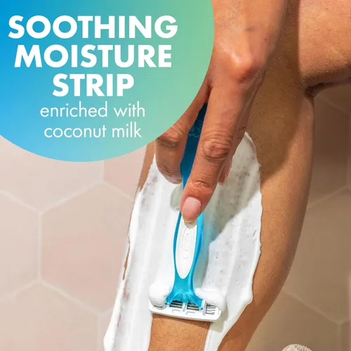 Miniatura 6 de BIC Soleil 4 - Maquinillas de afeitar desechables de 4 cuchillas para mujer, cuchillas flexibles para un afeitado más cercano, paquete de 3