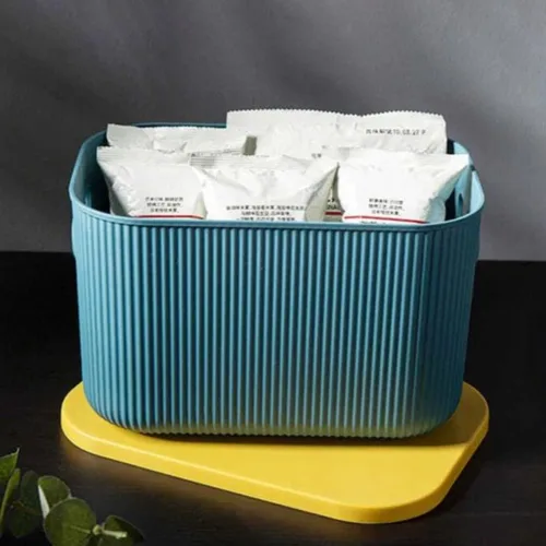 Miniatura 5 de Garneck 1 caja de almacenamiento de plástico con tapa, elegante organizador para ropa, cosméticos y decoración del hogar más versátil y opción