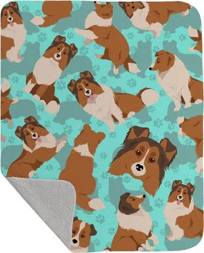 Miniatura 75 de Caroline's Treasures MLM1042LQB Airedale Terrier - Manta acolchada de 50 x 60 pulgadas, diseño de ilustraciones para cama, sofá, suave y ligera