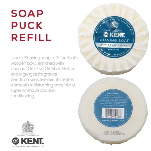 Miniatura 4 de Kent SB2 - Jabón de afeitar para hombre, repuesto de jabón para afeitar, uso con cepillo de afeitar para hombres. Jabón de peluquería de lujo hecho
