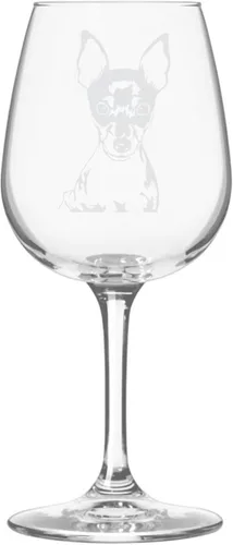 Miniatura 531 de Copa de vino de 12.75 onzas con diseño de perro grabado