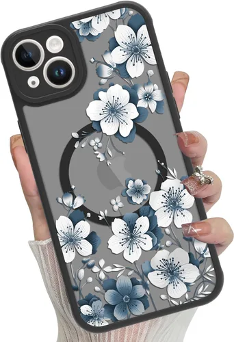 Miniatura 11 de Funda magnética para iPhone 17 Pro [compatible con MagSafe], bonita funda de moda con estampado de leopardo negro, translúcida, mate, parte trasera