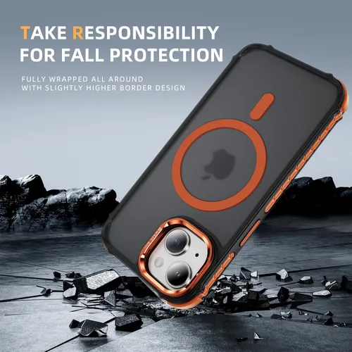Miniatura 6 de i Phone 13 Funda, para iPhone 14 Funda, Compatible con Carga Inalámbrica MagSafe, De Servicio Pesado, A Prueba de Golpes, Soporte Ajustable, Delgada