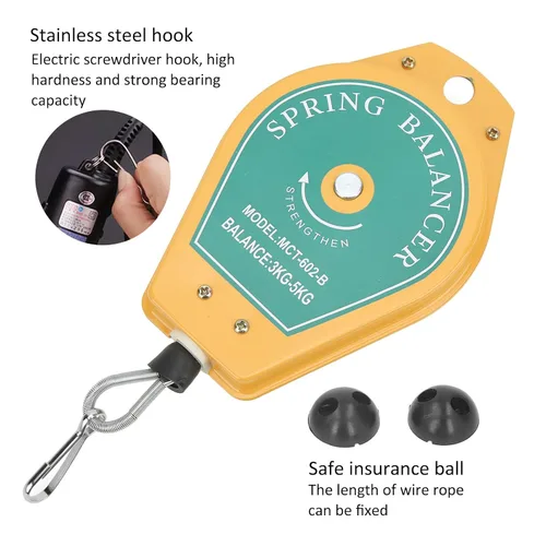 Miniatura 6 de Balanceador de resorte retráctil portaherramientas de 3 a 11.0 lbs de capacidad resistente para mantenimiento de línea de montaje industrial Equipo