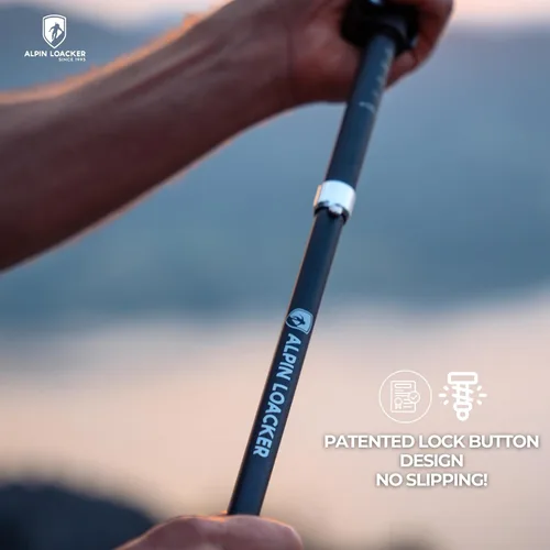 Miniatura 3 de ALPIN LOACKER Bastones de trekking plegables para senderismo I Bastones de senderismo de carbono o aluminio, ultraligeros I Bastones de trekking
