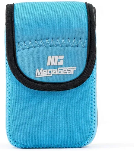 Miniatura 9 de MegaGear Nikon Coolpix W300, AW130, Ricoh WG-30W, WG-50 Funda de neopreno ultra ligera para cámara, con mosquetón, color negro, MG1276, piel