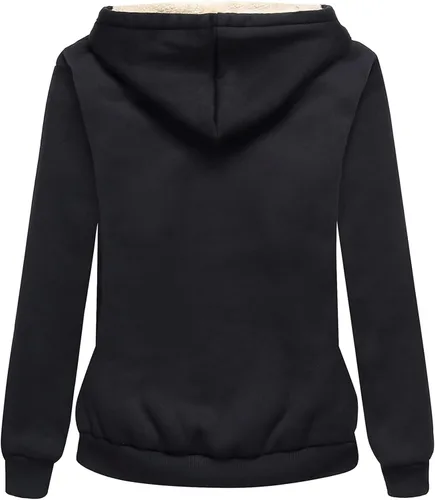 Miniatura 2 de SWISSWELL Sudaderas con capucha para mujer, forro polar de invierno, con cremallera completa, forro de sherpa grueso