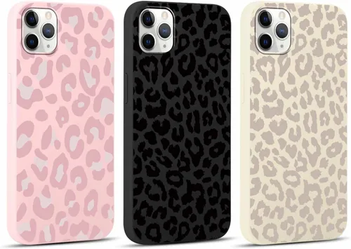 Miniatura 49 de Paquete de 3 Fundas Bonitas con Estampado de Guepardo para iPhone 13/14 de 6.1" Funda de Teléfono, Fundas de Diseño Estético de Leopardo Silicona