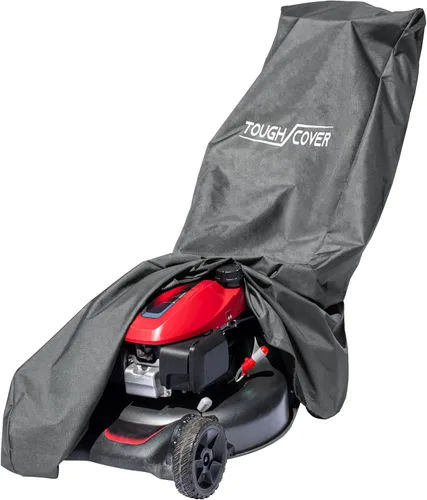 Tough Cover Funda para cortacésped, 94 x 19.5 x 13.5 pulgadas, tela 600D, color negro, protección impermeable resistente para cortadoras de césped