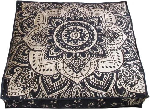 Miniatura 50 de CRAFT KALA Funda de cojín con diseño de mandala, funda de cojín para asiento, hippie, decorativo, bohemio, otomano, de algodón, indio, para sala