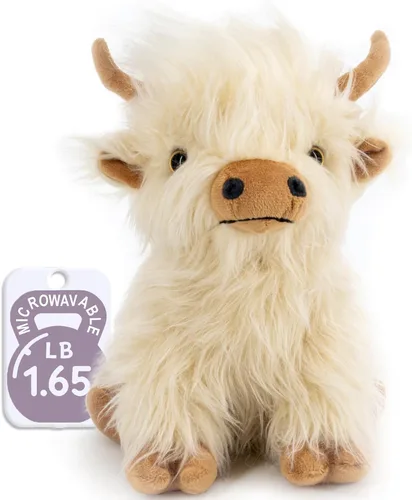 Miniatura 7 de Marysun Peluche de vaca de las Highlands para niños no apto para microondas marrón regalo para niñas y niños