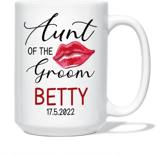 Miniatura 9 de Taza personalizada para la tía de la novia, taza de tía novia, regalo de boda para tía de la novia, regalo de tía de novia, taza de café de boda