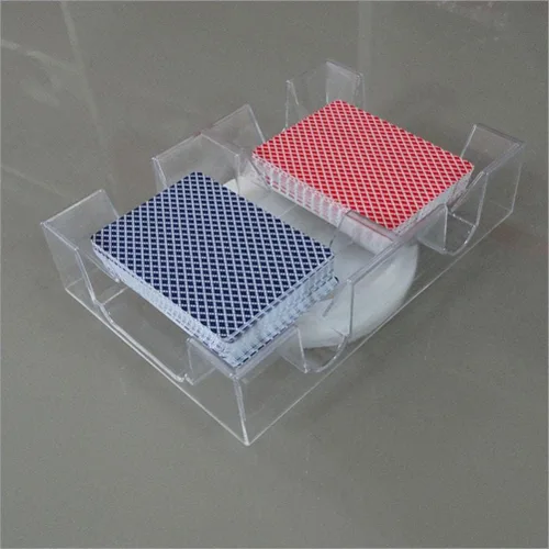 Miniatura 8 de Gonetre Cartas de juego de cartas, bandeja giratoria de 2 barajas/6 barajas, práctico soporte para cartas organizador transparente (poner 2 póquer)