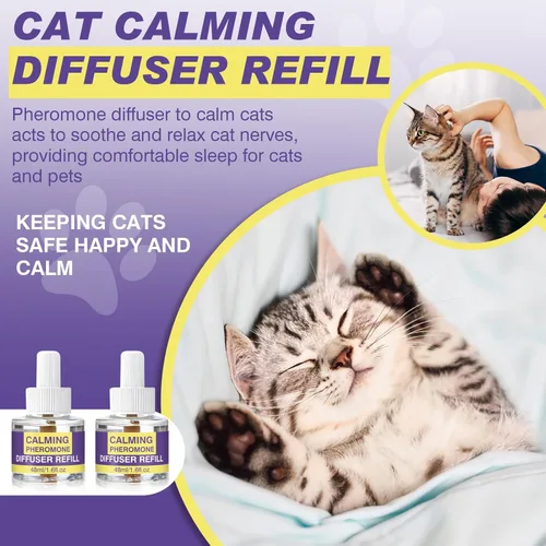 Miniatura 2 de Cat Calming Diffuser Refills, 8 Pack Pheromones for Cats Refill Long-Lasting 240-Day Supply Pheromone to Calm Cat Soothing Anxiety Stress 48