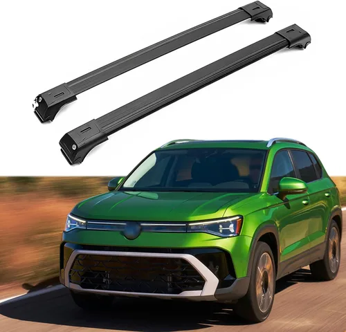 Miniatura 9 de ERKUL Barras transversales de techo para VW Volkswagen ID.4 2021-2025 Barras transversales de aluminio con bloqueo antirrobo para techo Negro
