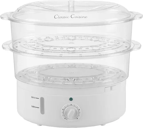 Miniatura 5 de Olla arrocera con cesta de vapor, olla de arroz a vapor para verduras, aparato de vapor eléctrico de 6.3 cuartos de galón con temporizador