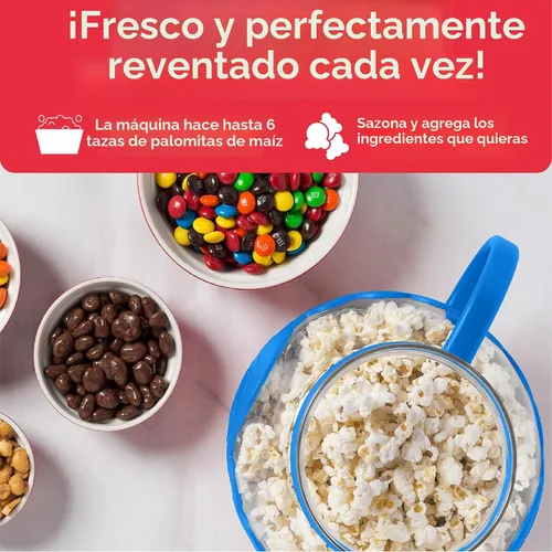 Miniatura 4 de Ecolution - Palomitero MicroPop patentado para microondas, con vidrio seguro para temperatura, tapa 3 en 1 mide granos y derrite mantequilla, hecho