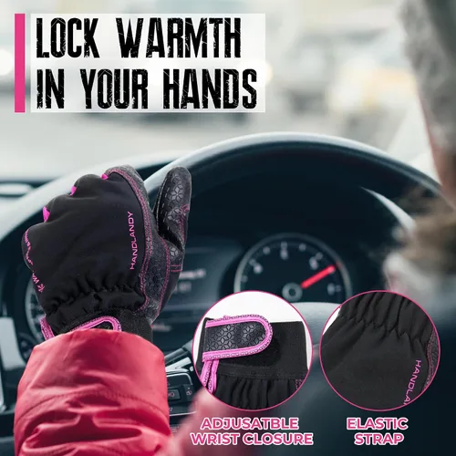 Miniatura 12 de HANDLANDY Guantes de trabajo aislados, guantes térmicos de invierno impermeables para hombres y mujeres