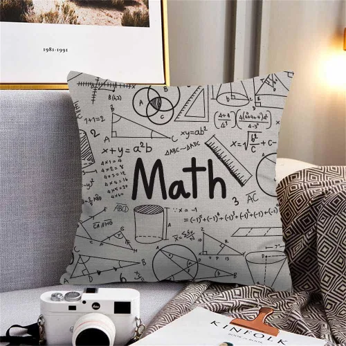 Miniatura 3 de Husandy - Fundas de almohada con fórmulas geométricas, teoría matemática y fórmula matemática, ecuación, garabato, escritura a mano, icono en funda