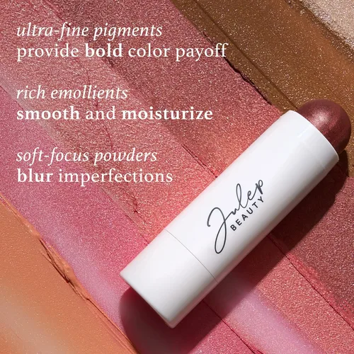 Miniatura 4 de Julep Skip The Brush Barra de Rubor de Crema a Polvo - Malva Apagado - Color Mezclable y Acumulable - Barra de Maquillaje 2 en 1 para Rubor y Labios