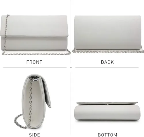 Miniatura 3 de Dasein Bolso de noche para mujer, bolso de mano con purpurina para boda, bolso de novia brillante para cóctel, fiesta, baile de graduación