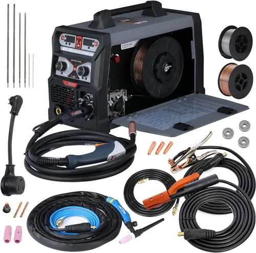 MTS-205 205 Amp MIG/TIG-Antorcha/Stick Arc Combo Soldador, Soldadura Aluminio (MIG) 110/230V Doble Voltaje Soldadura Nuevo