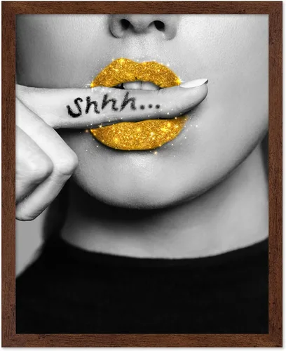 Miniatura 7 de Poster Master Impresión de labios dorados, póster de mordida de labio, arte moderno y minimalista, regalo bohemio para hombres y mujeres, diseño