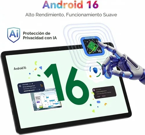 Miniatura 2 de Tablet Android 16 2026, tableta Android con bolígrafo y teclado, Gemini Ai, 24 GB +256 GB/2 TB, cámara AI de 8 MP, Widevine L1, carga rápida, 2 en 1