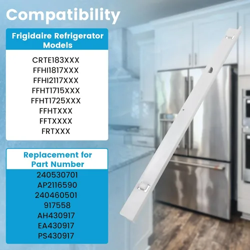 Miniatura 2 de HECASA 240530701 - Percha para frigorífico (derecha), riel deslizante compatible con Frigidaire Refrigerador Reemplazo para AP2116590 240460501