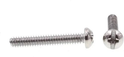 Miniatura 2 de Prime-Line 9004709 Tornillo de máquina, cabeza redonda, ranurado/Phillips Combo, #10-24 X 1-1/4 pulgadas, grado 18-8 acero inoxidable, paquete de 25