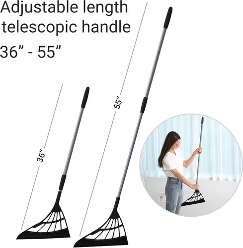 Miniatura 5 de Original Broombi - Escoba de silicona para todas las superficies, rasqueta, removedor de pelo de mascotas - Escoba inteligente para limpieza
