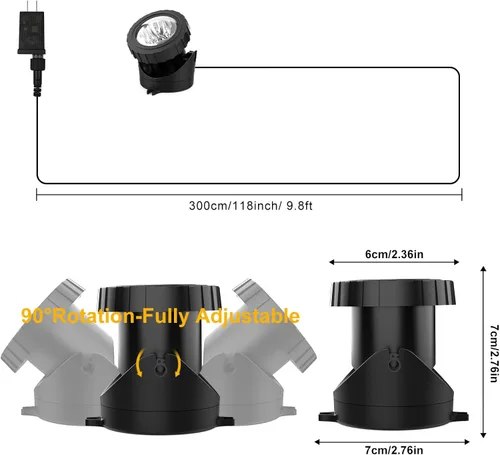 Miniatura 6 de RGB - Luces sumergibles para estanques bajo el agua, luces de fuente LED súper brillantes, focos de paisaje de colores, control por aplicación