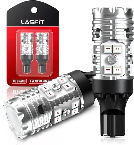 Miniatura 13 de LASFIT Bombilla LED T3 1156, señal de giro ámbar, resistencia incorporada 7506 CANBUS Ready sin errores, nuevo 500% brillante intermitente 4000LM