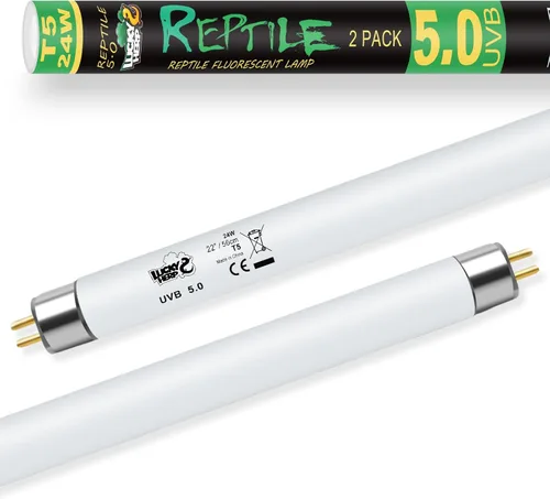 Miniatura 12 de LUCKY HERP T5 UVB - Paquete de 2 luces para reptiles UVB de 24 W, tubo de lámpara fluorescente UVA UVB, lámpara UVB para lagartos, tortugas, 24W