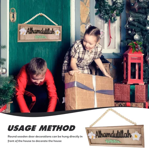 Miniatura 8 de UPKOCH Letrero de madera, placa de madera para el hogar, colgante de puerta, porche, decoración de pared