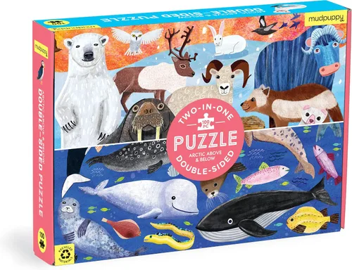 Miniatura 9 de Mudpuppy Rompecabezas de doble cara para gatos y perros, 100 piezas, 22 x 16.5 pulgadas, rompecabezas familiar perfecto para mayores de 6 años