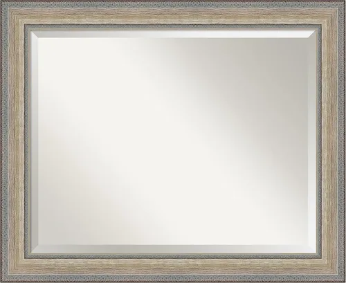 Miniatura 9 de Amanti Art Espejo de baño de madera, espejo de pared plateado champán Fleur para usar como espejo de tocador de baño sobre fregadero