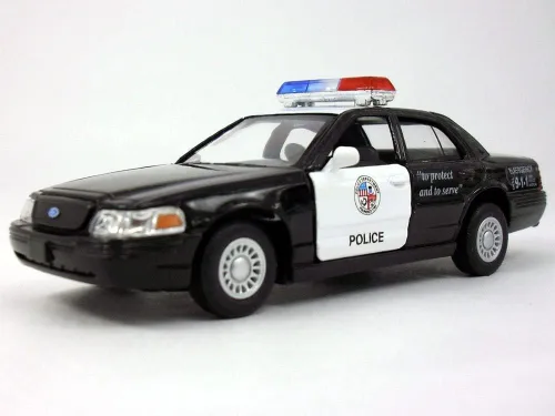 Miniatura 2 de KiNSMART Ford Crown Victoria - Coche interceptor de policía a escala 1:42 de 5 pulgadas con acción de retroceso (policía)